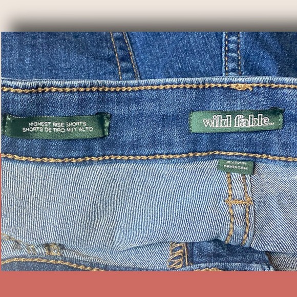 👖 HIGHEST RISE STRETCH WILD FABLE JORTS JEAN DENIM SHORTS SZ 6 / 29R - Picture 5 of 7